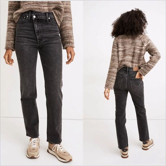 Madewell The Perfect Vintage Straight Jean Size 23 Black Crossover Edition - Picture 1 of 7